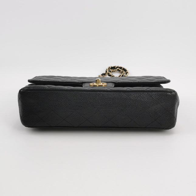Chanel Classic Flap Medium Black Caviar Leather Gold Hardware, 2009-2010