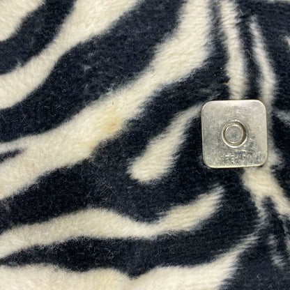 Fendi Baguette Black and White Zebra Print Fleece Red Buckle