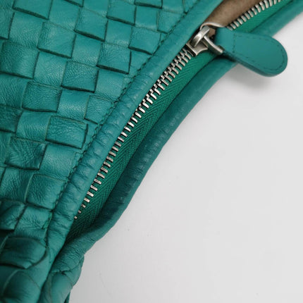 Sold Bottega Veneta Belly Hobo Intrecciato Green Nappa Leather Large
