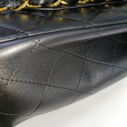 Chanel Classic Flap Maxi Black Lambskin Leather Double Flap with Gold Hardware, 2014-2015