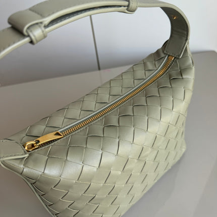 Sold Bottega Veneta Mini Wallace Leather Green Travertine & Muse Brass