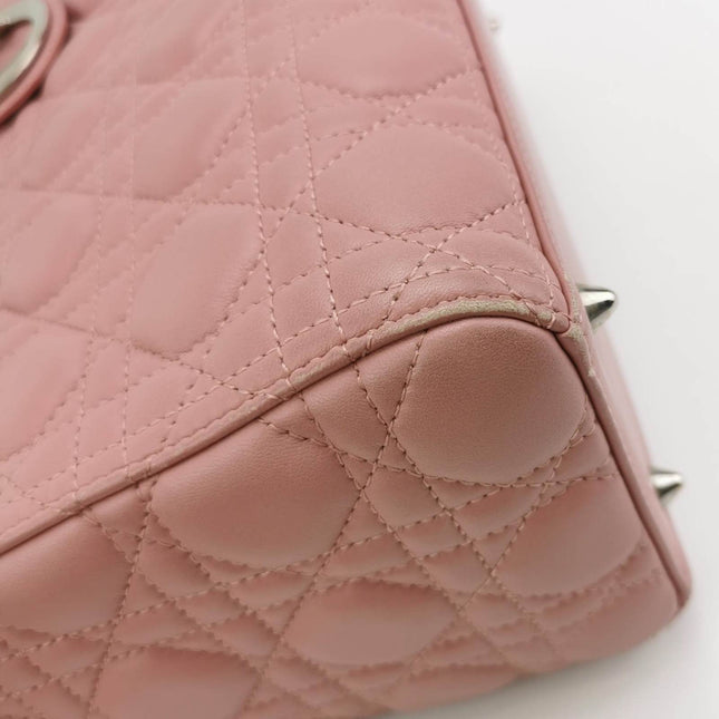 Sold Lady Dior 2012 Medium Pink Cannage Leather Handbag