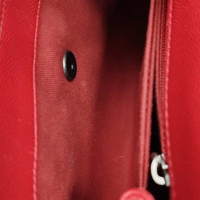 Sold Chanel Coco Handle Small Red Caviar Leather Silver Hardware, 2016-2017