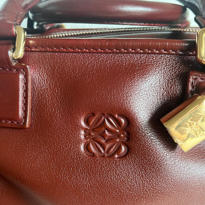 Sold Loewe Amazona 29 in Burgundy Calfskin Leather and Gold-tone Hardware