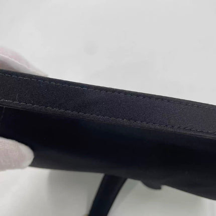 Dior Saddle Mini Silk Handbag Black with crystals