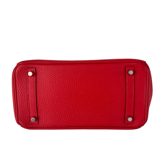 Hermes Birkin 30 Red Togo Leather Palladium Hardware 2012