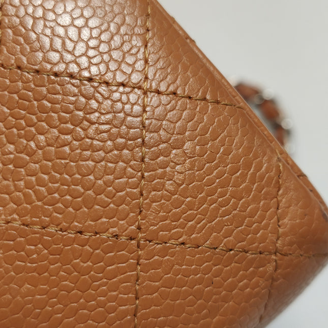 Chanel Classic Flap Rectangular Mini Tan Brown Caviar Leather