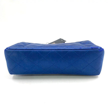 Chanel Classic Flap Mini 2013 Blue Silk Satin Gold Hardware