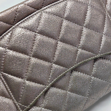 Chanel Classic Flap Mini Metallic Pink Lambskin Leather Gold Hardware