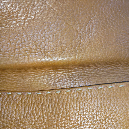 Fendi Mamma Baguette Selleria Calfskin Leather Caramel Tan Brown Shoulder Bag