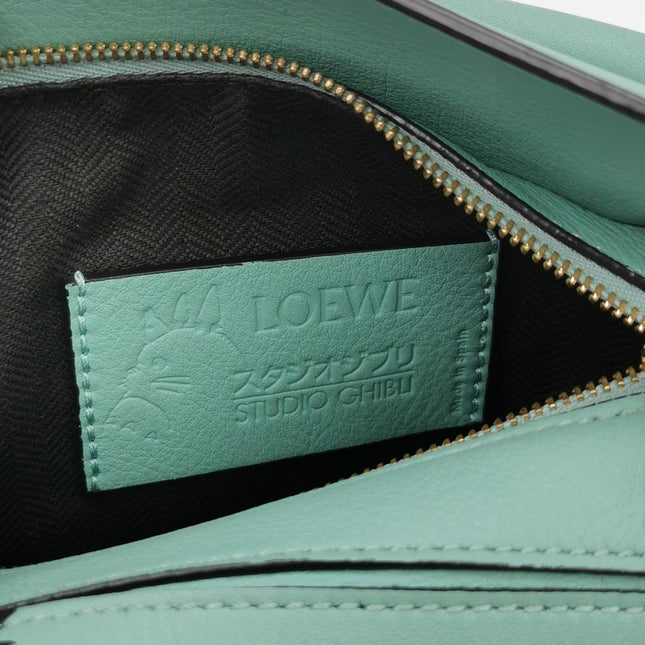 Loewe x Studio Ghibli Collection Susuwatari Mini Puzzle Green Crossbody Bag