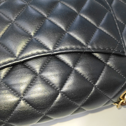 Chanel Classic Flap Rectangular Mini Black and Burgundy Lambskin Leather Gold Hardware 2020