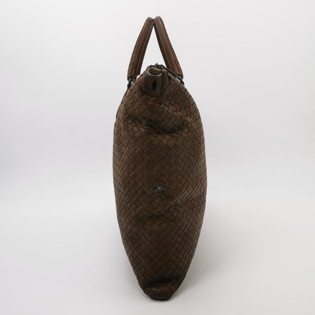 Bottega Veneta Maxi Convertible Tote Dark Chocolate Brown Leather 50cm
