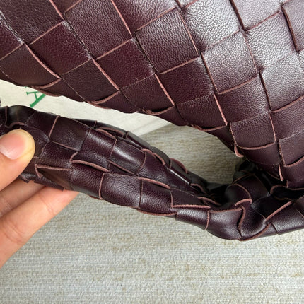 Bottega Veneta Jodie Mini Dark Burgundy Wine Leather