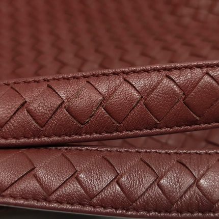 Bottega Veneta Garda Burgundy Intrecciato Nappa Leather Large 33cm