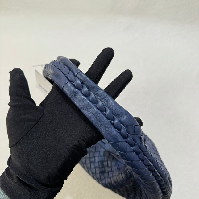 Bottega Veneta Veneta Hobo Medium Navy Intrecciato Leather Bag 40cm