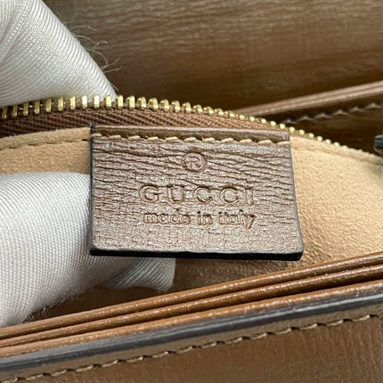 Gucci 1955 Horsebit Shoulder Bag Caramel Brown Small Leather