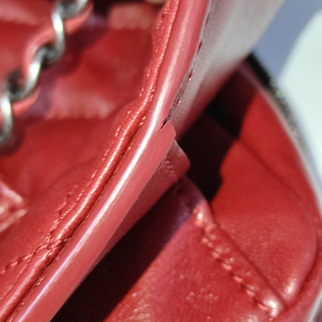 Sold Chanel Classic Flap Jumbo Large Red Calfskin Leather, 2013-2014