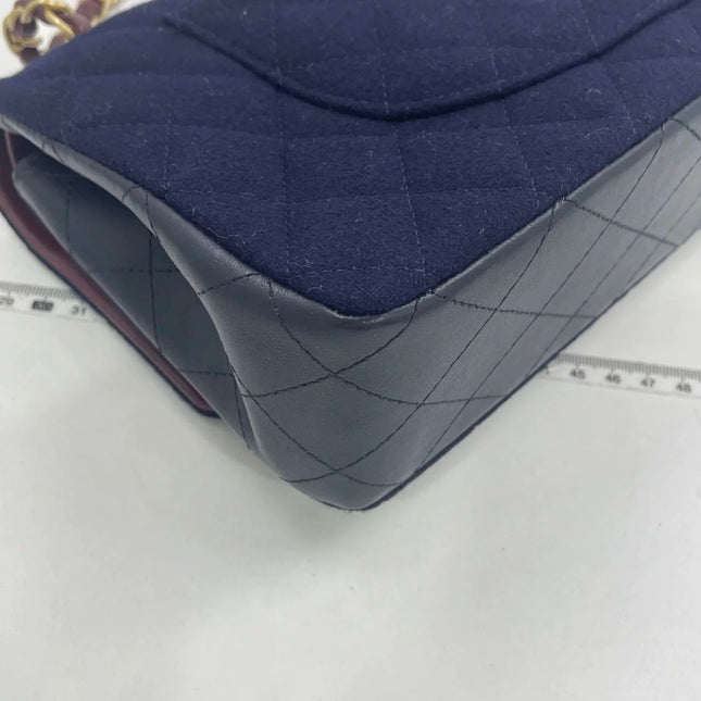 Chanel Medium Classic Double Flap Bag Métiers d'Art Paris-Hamburg 2018 Wool Nautical Charms