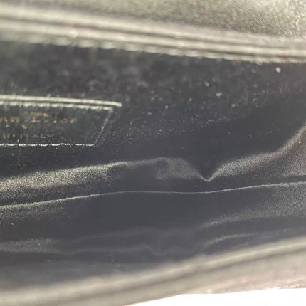 Dior Saddle Mini Silk Handbag Black with crystals