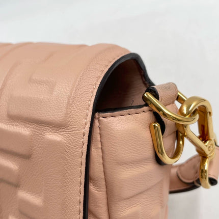 Fendi Baguette Lambskin Leather Crossbody Bag Medium Pink