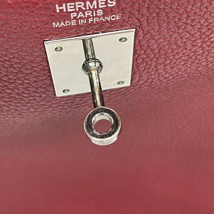 Hermès Kelly 40 Rose Jaipur Clemence Retourné Accastillage Argent 2010
