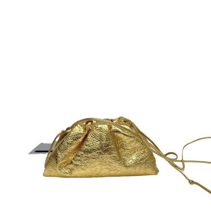 Sold Bottega Veneta Pouch Mini Gold Lambskin Leather