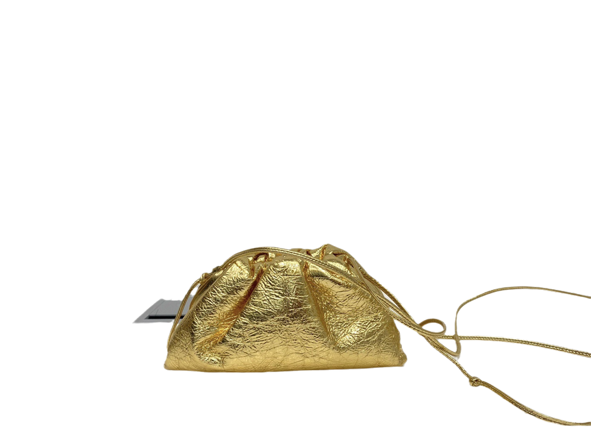 Sold Bottega Veneta Pouch Mini Gold Lambskin Leather