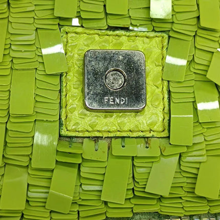 Sold Fendi Baguette Green Sequins Shoulder Bag
