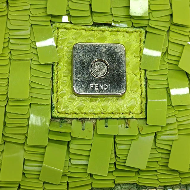 Sold Fendi Baguette Green Sequins Shoulder Bag