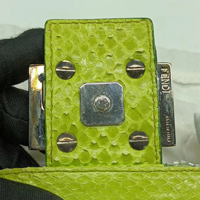 Sold Fendi Baguette Green Sequins Shoulder Bag