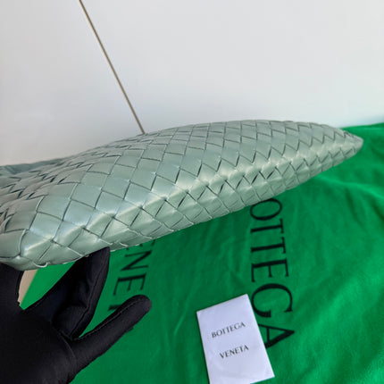 Bottega Veneta Hop Hobo Small Leather Aloe Vera Green