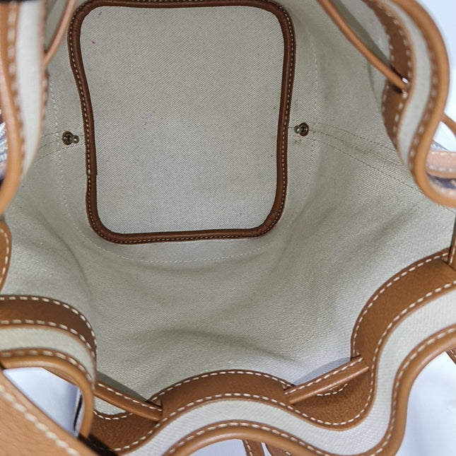 Goyard Petit Flot Drawstring Bucket Bag Brown Goyardine Crossbody Bag Never worn