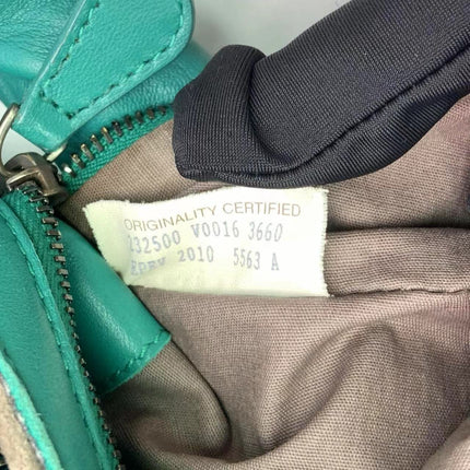 Sold Bottega Veneta Belly Hobo Intrecciato Green Nappa Leather Medium