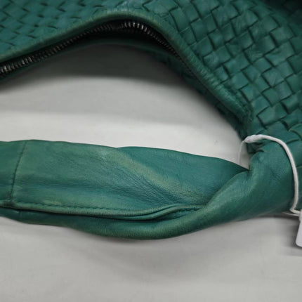 Sold Bottega Veneta Belly Hobo Intrecciato Green Nappa Leather Medium