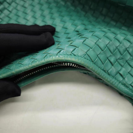 Sold Bottega Veneta Belly Hobo Intrecciato Green Nappa Leather Medium