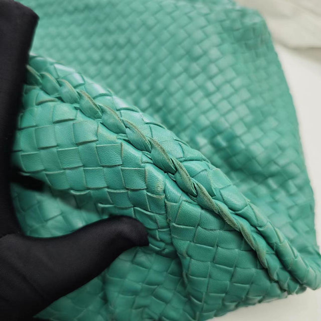 Sold Bottega Veneta Belly Hobo Intrecciato Green Nappa Leather Medium