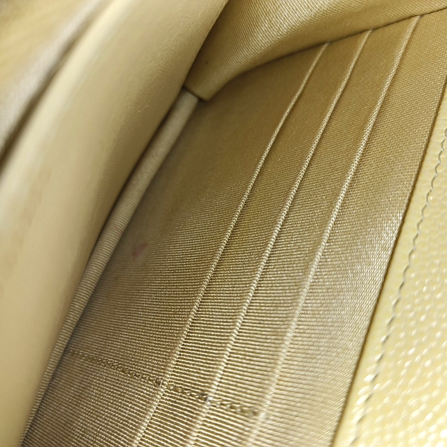 Chanel Wallet on Chain Classic Flap Yellow Caviar Leather Gold Hardware