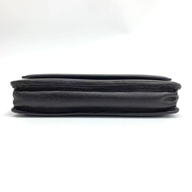 Sold Chanel Wallet On Chains WOC Black Caviar Leather Silver Chains