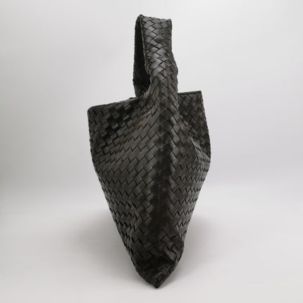 Bottega Veneta Hop Large Leather Fondant Chocolate Brown Hobo Bag