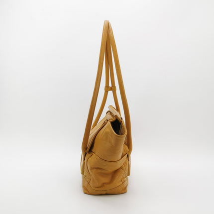 Bottega Veneta Arco Tote Bag Medium Yellow Shiny Calfskin leather