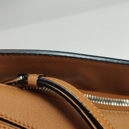 Loewe Puzzle Small Black White Brown Stripes Crossbody Bag