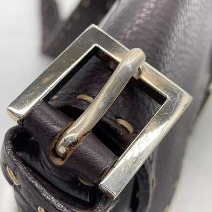 Fendi Baguette Selleria Calfskin Leather Brown Shoulder Bag