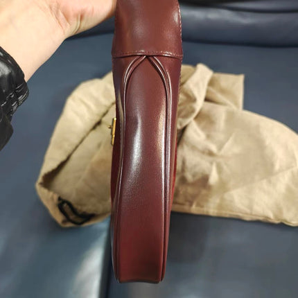 Gucci Jackie 1961 Small Burgundy Suede and Leather Bag