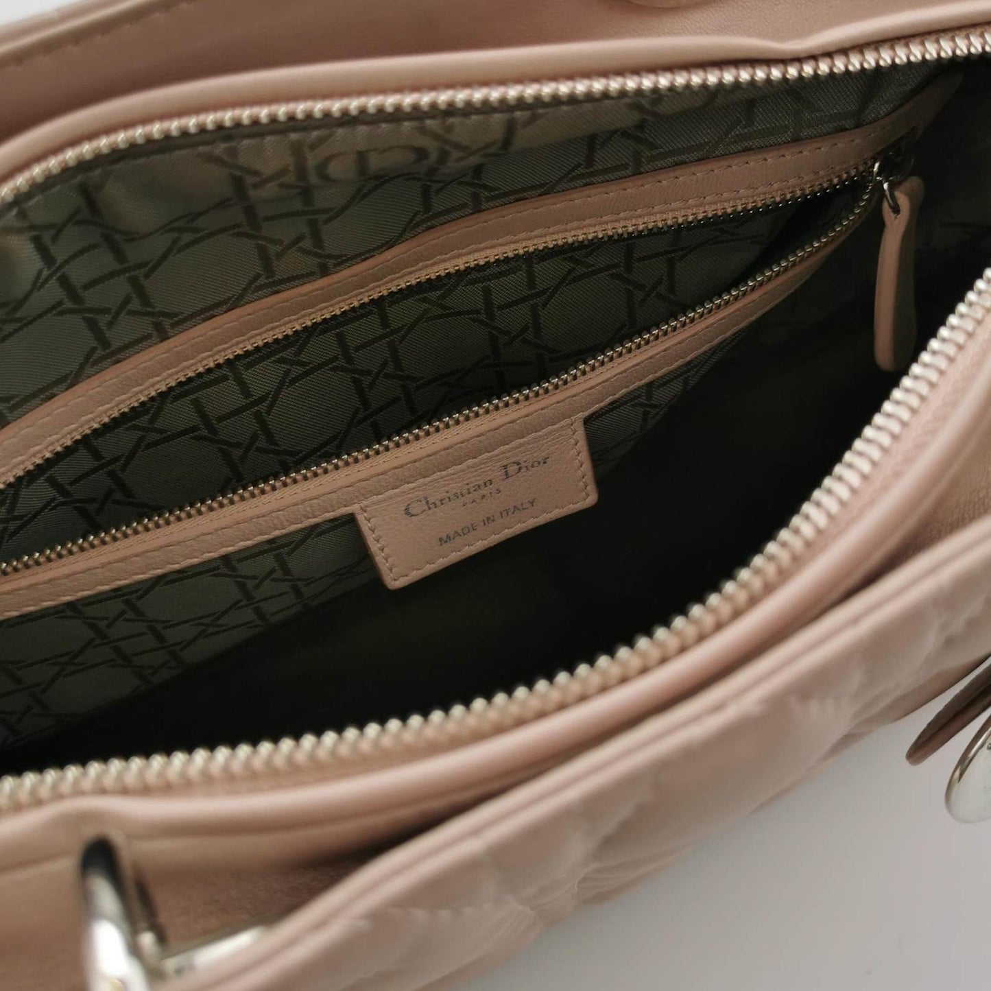 Sold Lady Dior 2012 Large Bag Pink Lambskin Cannage Leather