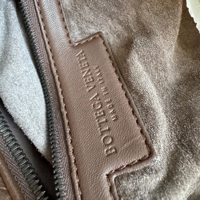 Bottega Veneta Maxi Convertible Tote Dark Chocolate Brown Leather 50cm