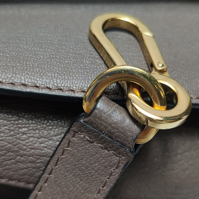 Loewe Puzzle Small Leather Dark Chocolate Brown Crossbody Bag New Design