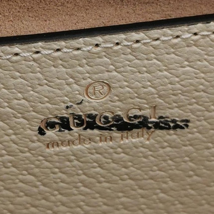 Gucci Diana Small East West Cream White Leather Bag Bamboo Handle with Strap