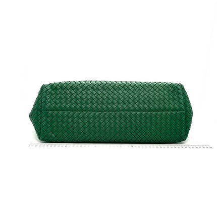 Sold Bottega Veneta Cabat Large Intreccio Leather Tote Bag Dark Green with Pouch 40cm