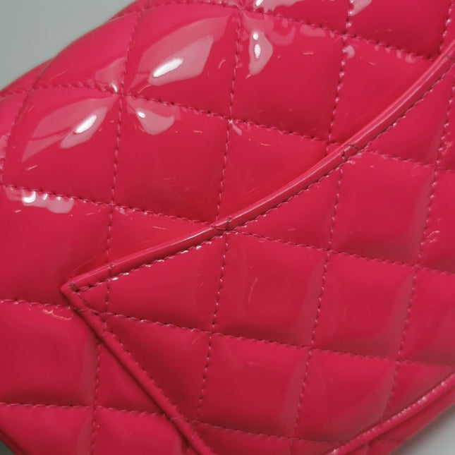 Sold Chanel Classic Flap Rectangular Mini Pink Patent Leather Gold-tone Hardware, 2019